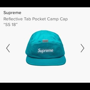 Supreme
Reflective Tab Pocket Camp Cap 
“SS 18”
